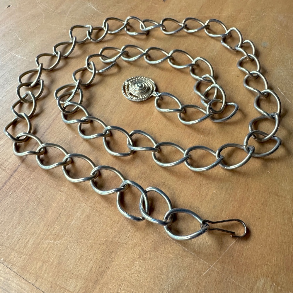 Groovy Chain Belt, Spiral Charm, 36 inch